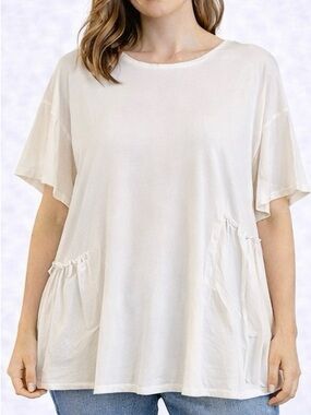 Women’s Plus Size White Flowy Shirt - Size 3X